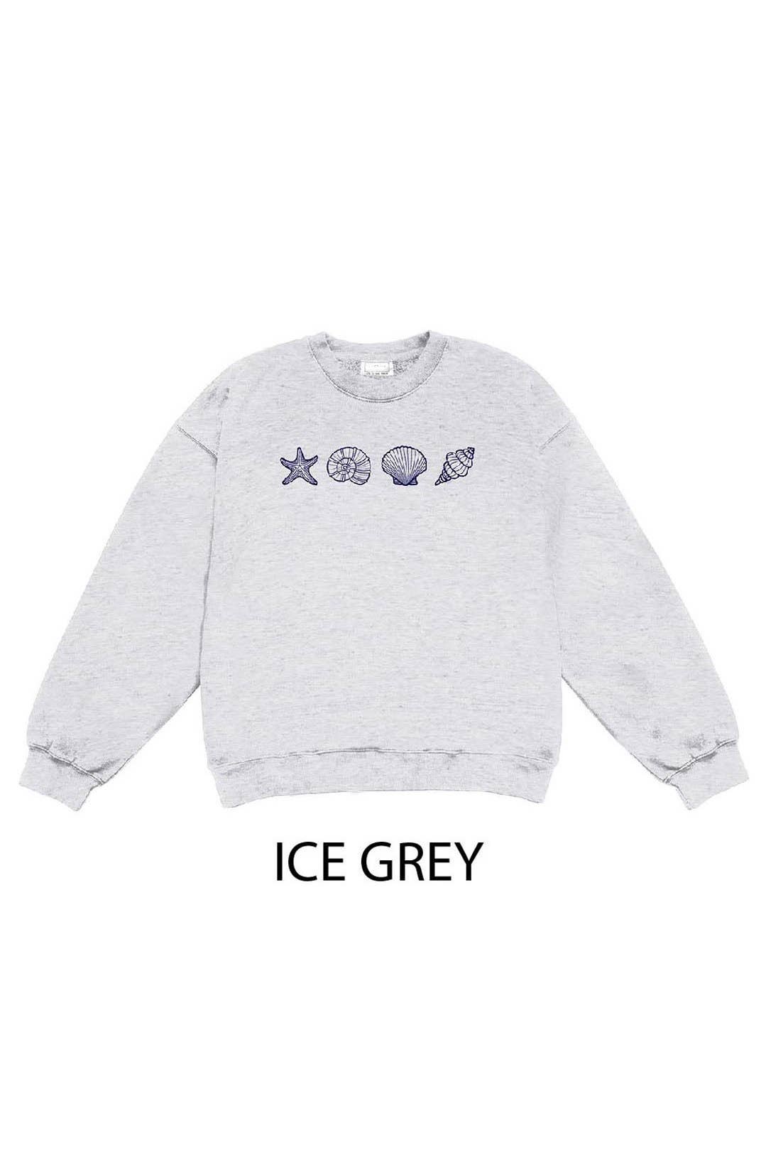 Vanilla Monkey – wholesale Sweatshirt - Dam – Fleece avslappnad passform sweatshirt med snäckbroderi3