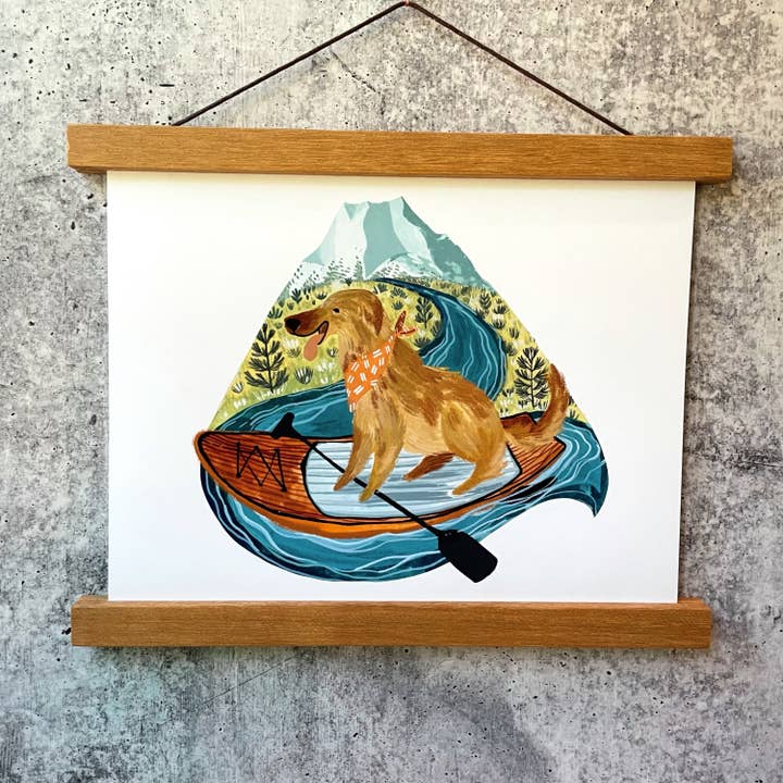 Paddle Board Pup Print for wholesale by Canyon & Cove Art
