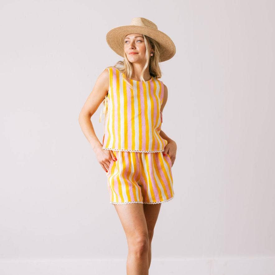 Sunshine Tienda - Wholesale Lounge Set - Women's - Sunkissed Stripe Coco Set6