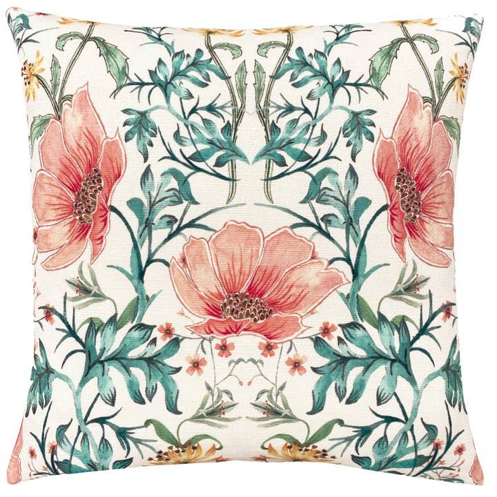 Heritage Peony Cushion Coral for wholesale on Faire