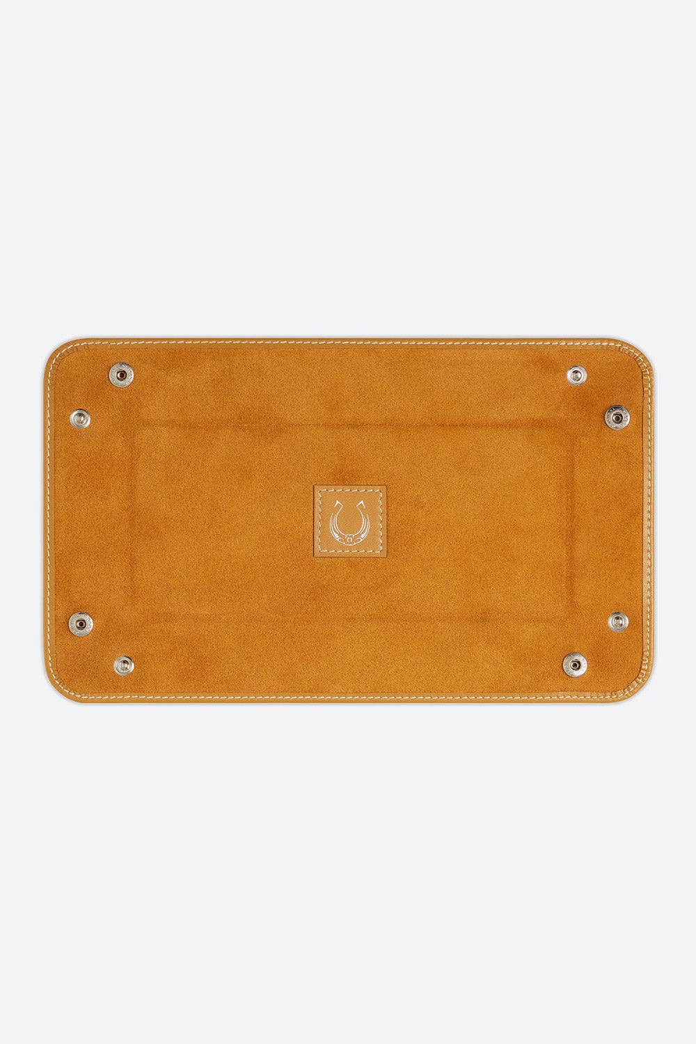 Gaucho Buenos Aires – wholesale Decorative tray – Medium Rectangular Leather Valet Tray in Apricot2