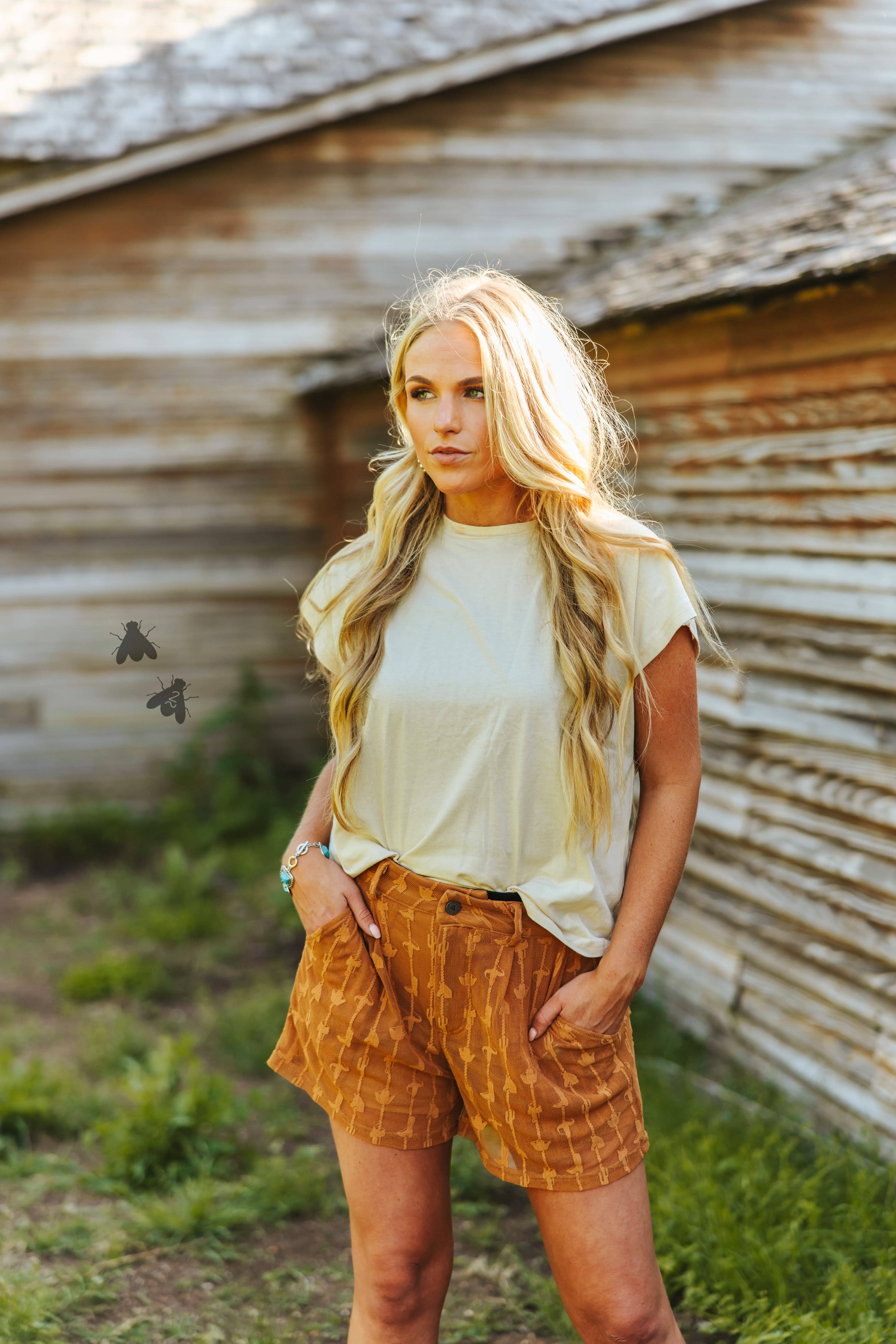 2 Fly Co - Wholesale Shorts - Women's - SADDLE BUMS shorts *SADDLE4