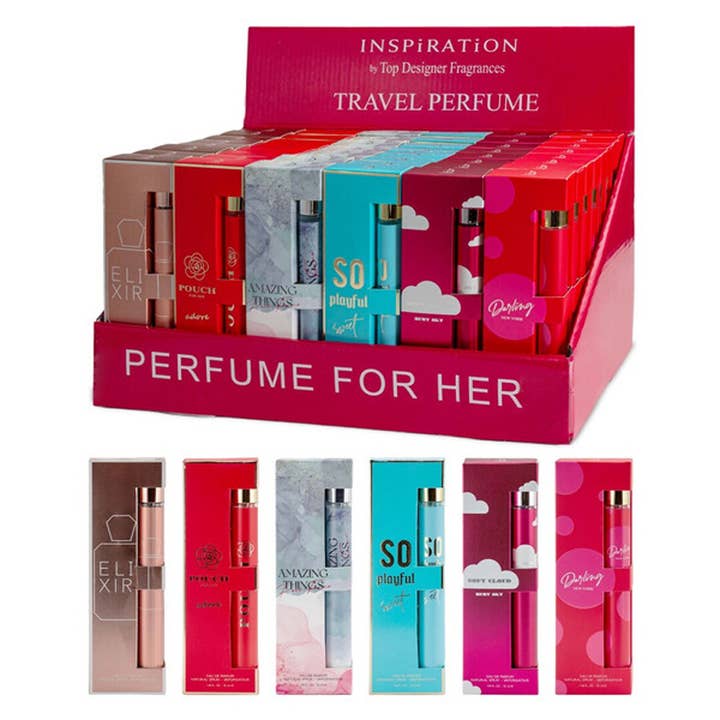 Espositore di profumo da viaggio EDP da donna 1,18oz per la vendita all'ingrosso da parte di Deluxe Import Trading