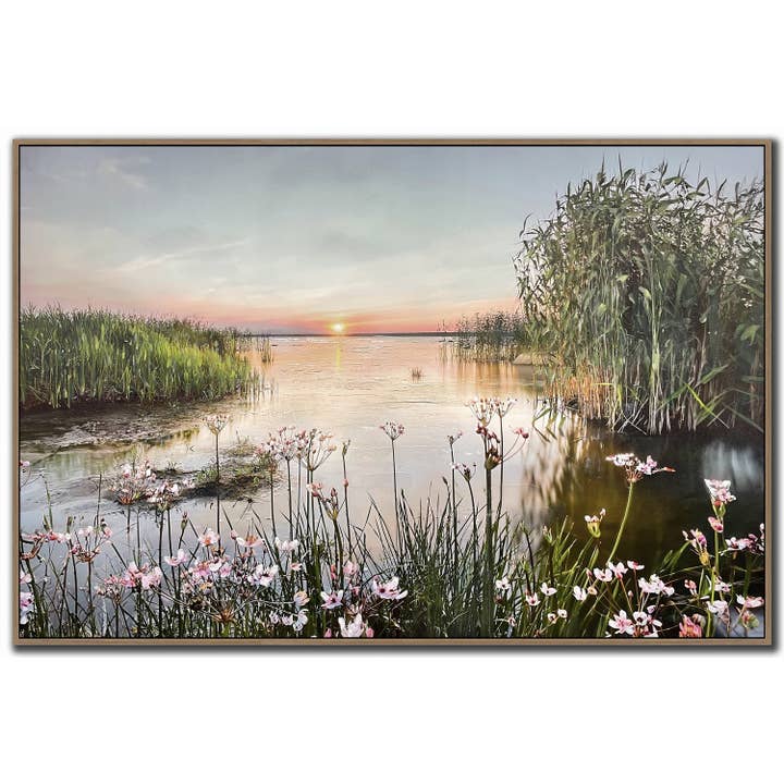 Marshlands Sunset Canvas Wall Art for wholesale by Streamline Art