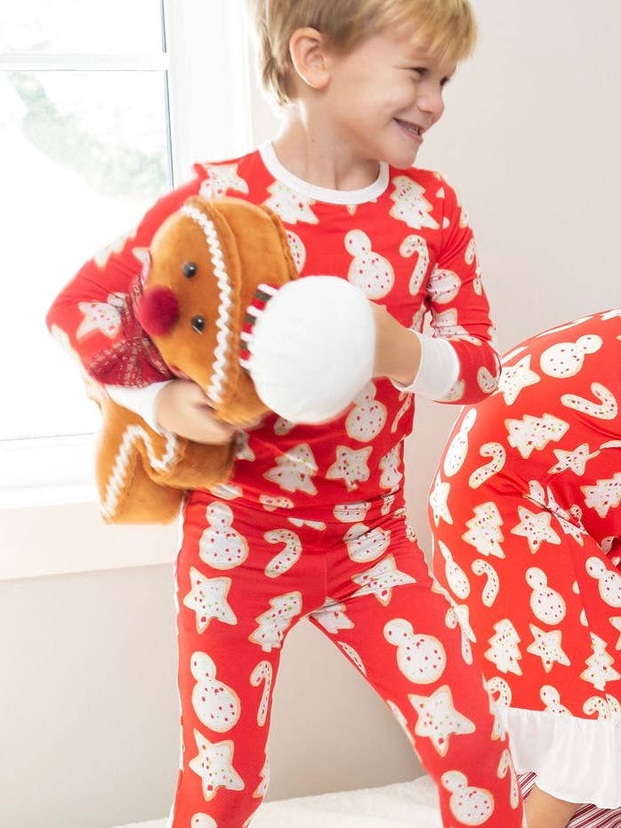Sweet Bay Clothing - Wholesale Sleepwear Set - Kids - Christmas Cookies Two Piece Pajama Pants Set