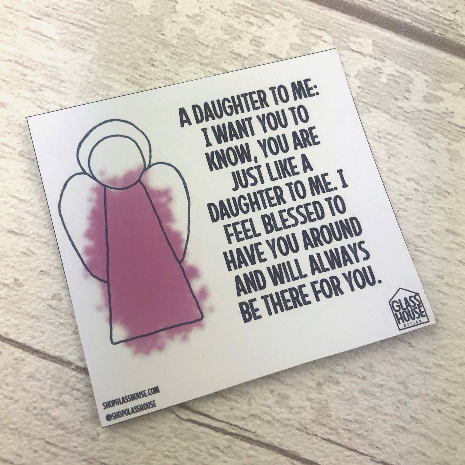 GlassHouse Design – Großhandel Sonnenfänger – Daughter To Me Angel — Handgefertigtes Buntglasgeschenk8