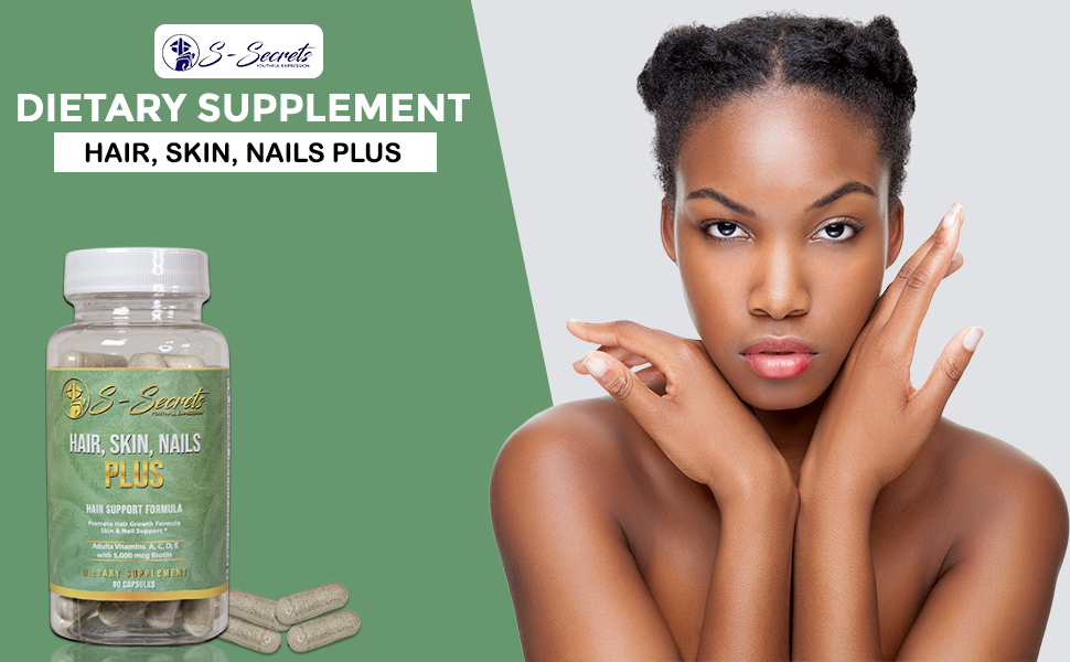 S-Secrets - Wholesale Oral Supplement/Vitamin - Women and Men Hair, Skin, Nails Plus Extra Strength Biotin 5000mcg, Vitamin A, C, D, E, Zinc10