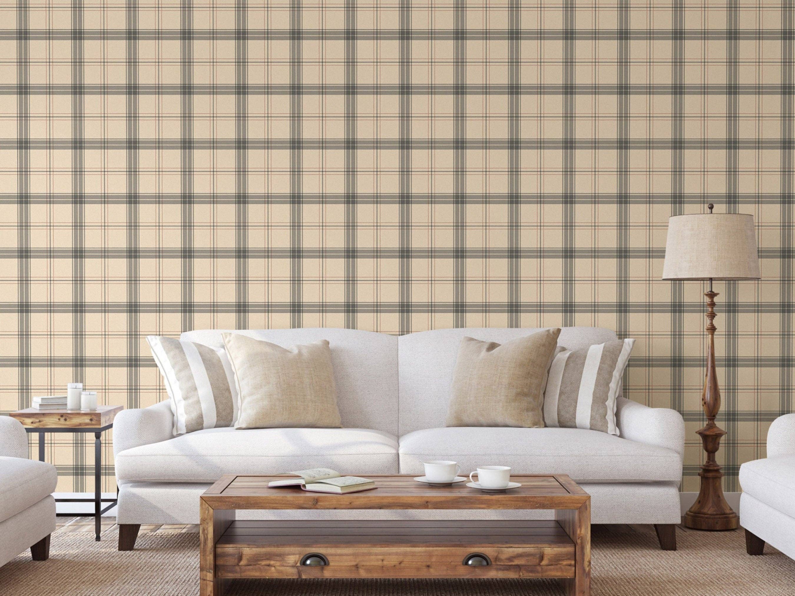 Walloro Luxury Embossed Wallpaper - Wholesale Wallpaper - Textured Plaid Wallpaper, 3D Embossed Tartan Wallpaper, Wallcovering, Large 178 sq ft, Wall Decor, Washable, Removable, Washable, Removable4