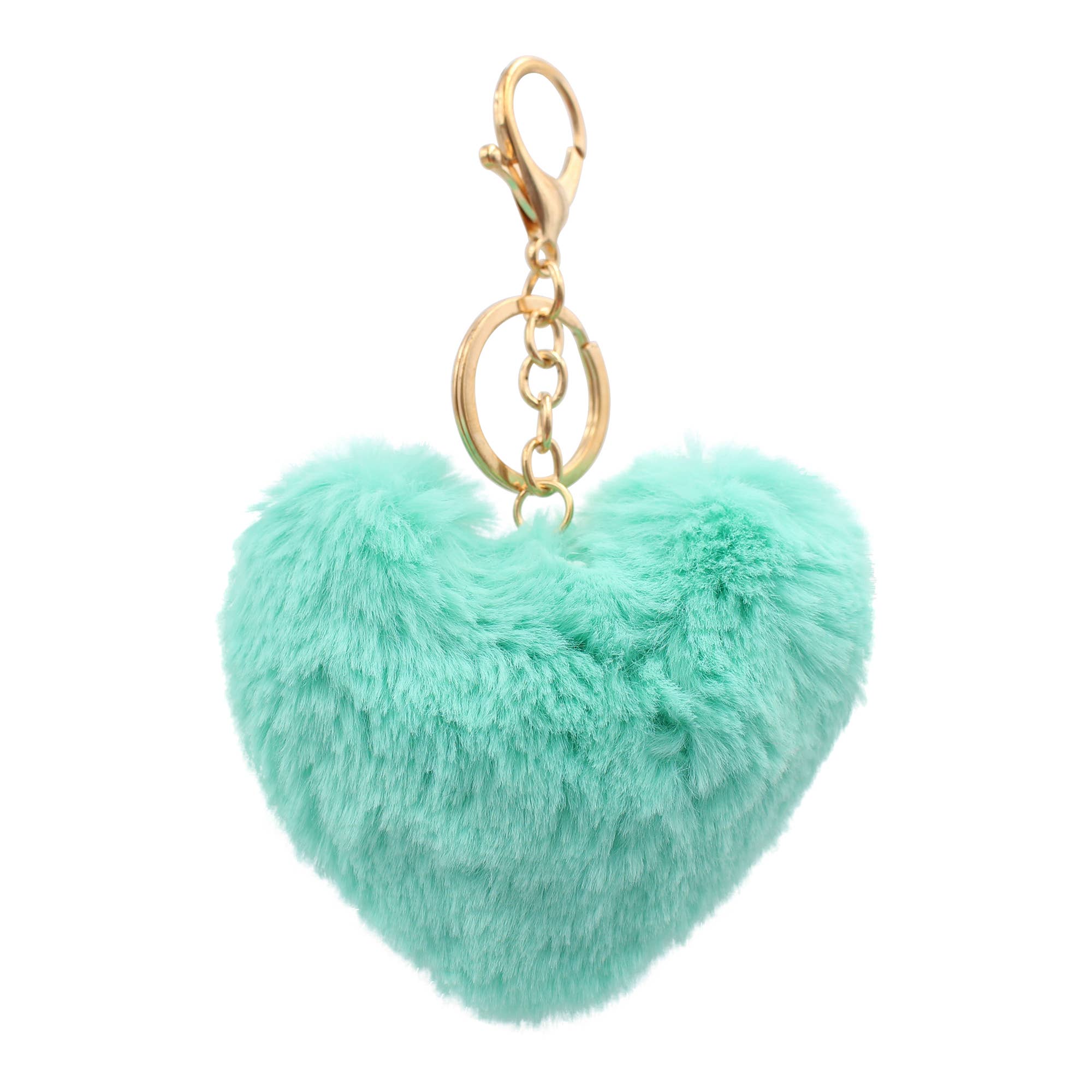 Real Sic – wholesale Keychain – Unisex – Pom Pom Fuzzy  Heart Key Chain for girl's bag and purse15