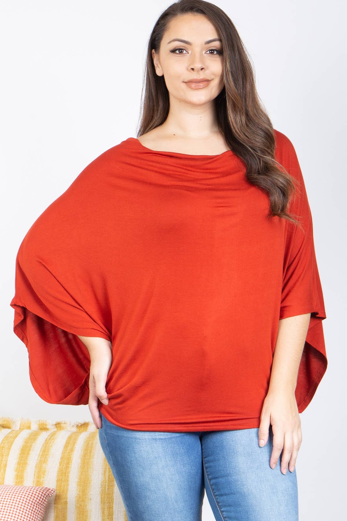 MYS Wholesale Inc - Wholesale Tunic - Women's - Plus Size Cowl Neckline Dolman Sleeve Top3