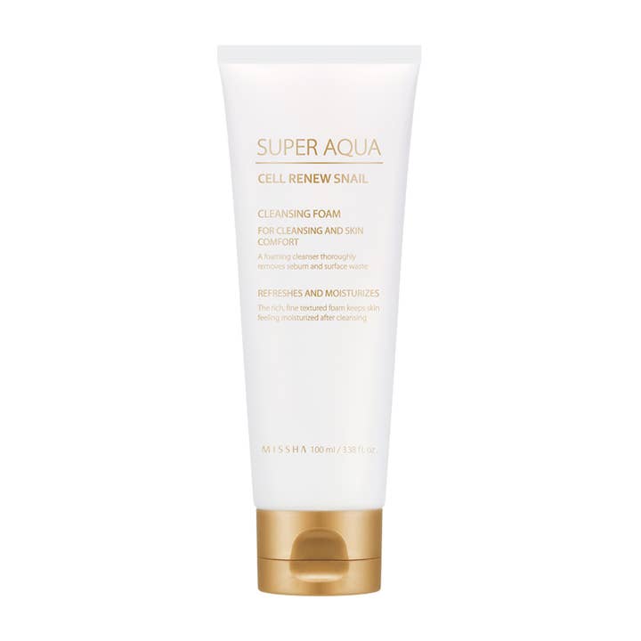 MISSHA Super Aqua Snail Cleansing Foam 100ml for wholesale by Exod International