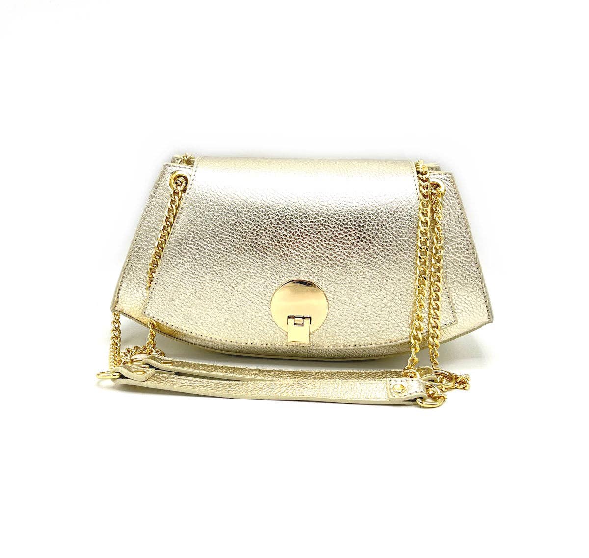 Suie Valentini srl – Großhandel Henkeltasche – Damen – Echtes Leder Umhängetasche mit Kette, handgefertigt in Italien, Art. 11243912