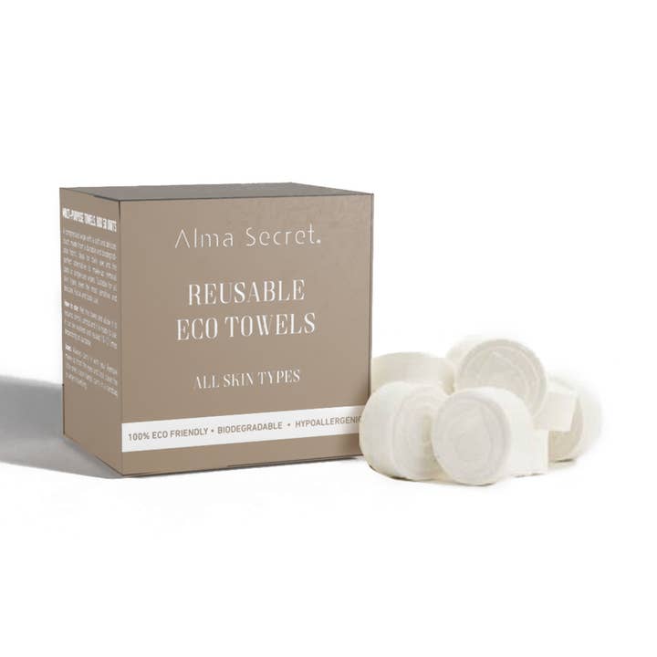 Serviettes Éco Réutilisables 15 Uds Lingettes Biodégradables pour la vente par Alma Secret