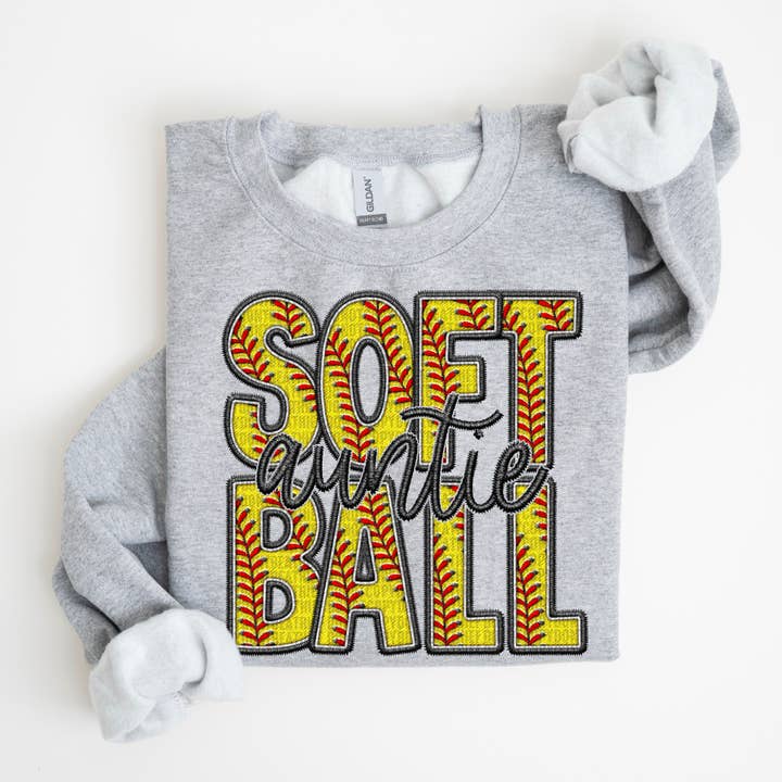 Tante Faux Softball DTF Transfer for engroshandel hos K and M Designs