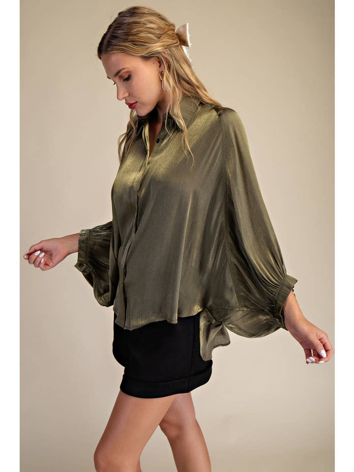 Glam - Wholesale Button Down Shirt - Women's - Button Front Shirt18
