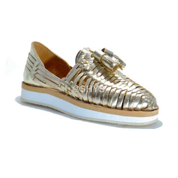 Sandali messicani in pelle per donna Golden Dds-027 per la vendita all'ingrosso da parte di SHYS