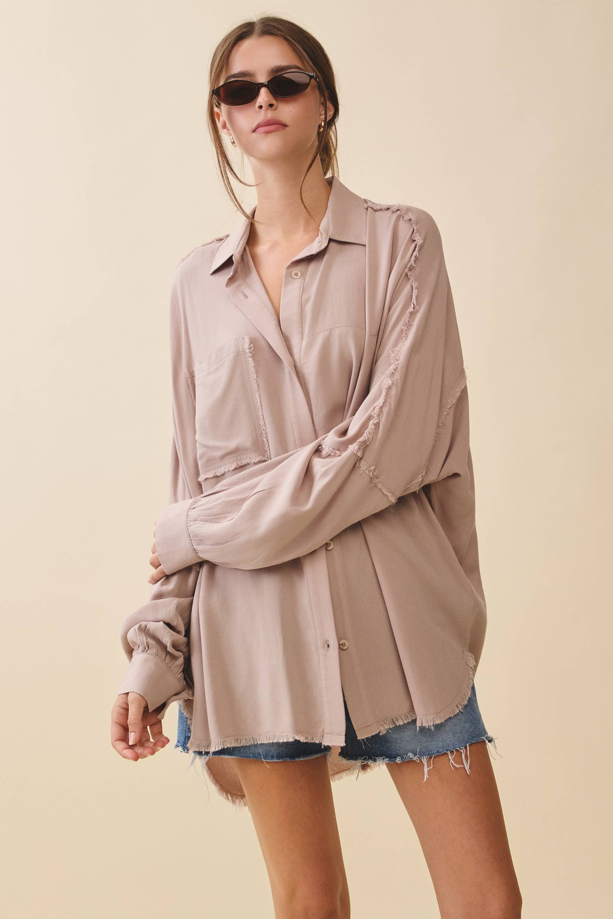 AEMI + CO - Wholesale Button Down Shirt - Women's - 879AK Delilah Shirt17