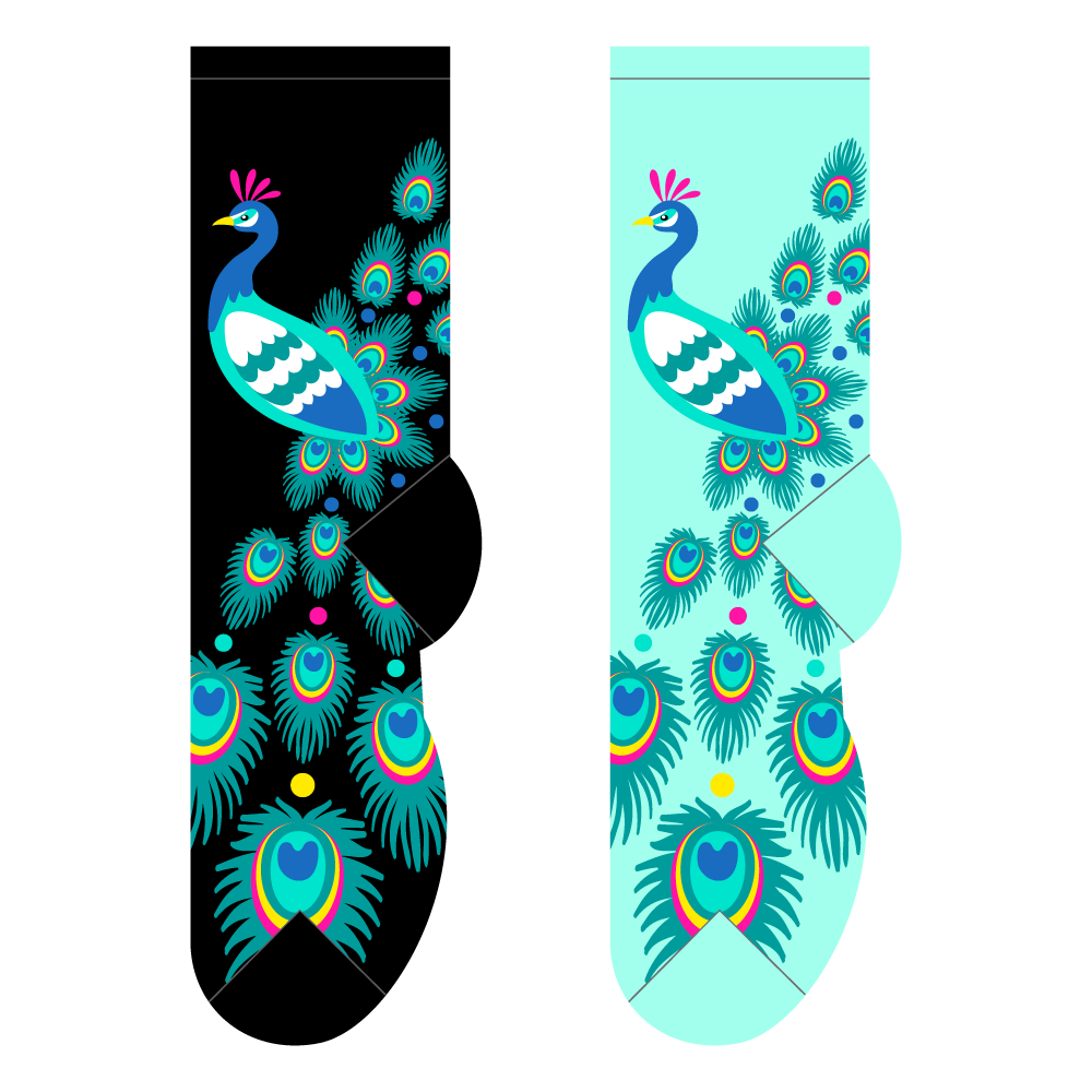 FOOZYS Fun Socks – Großhandel Socken – Damen – Peacock Socken0