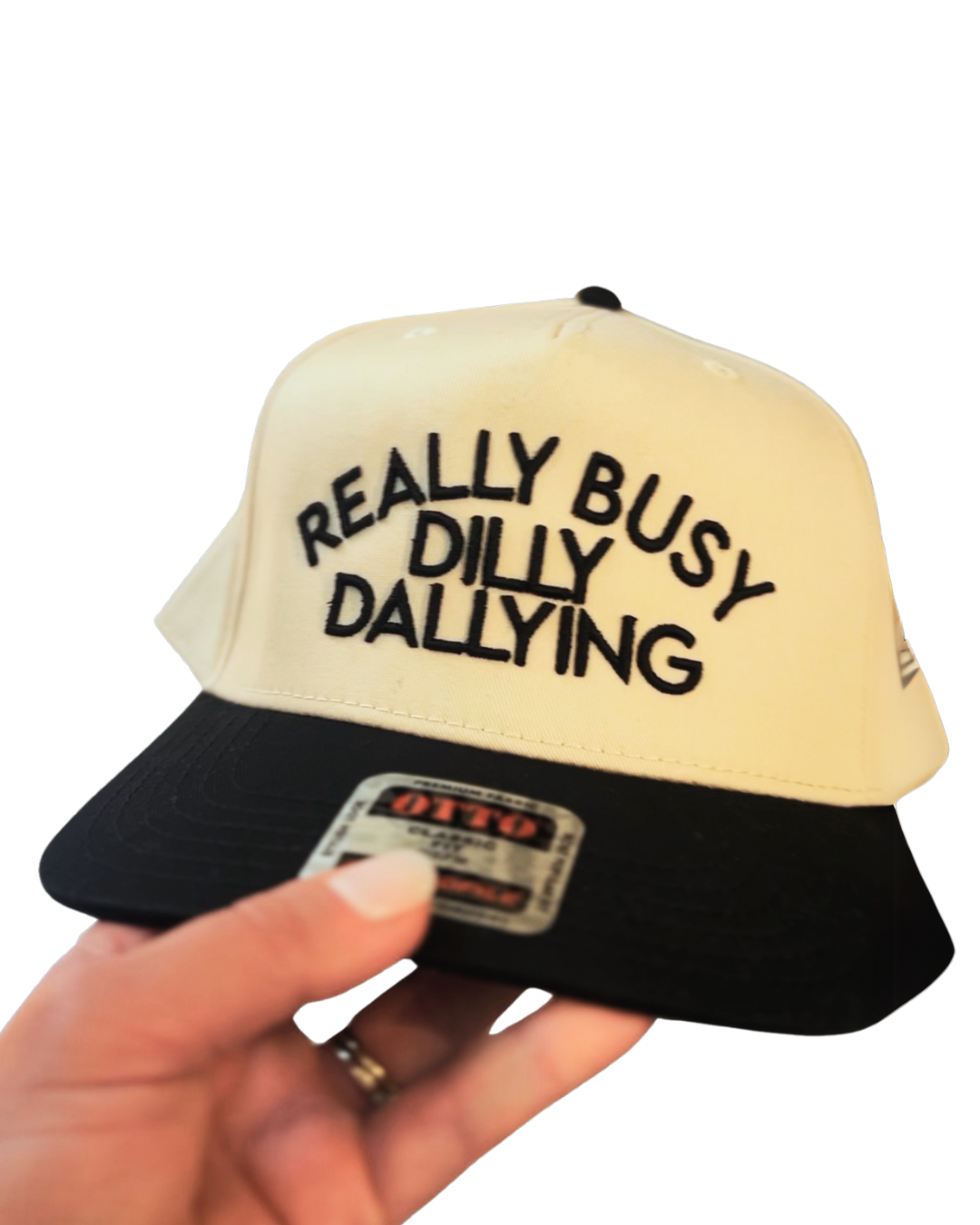 Thirty One Sundays - Wholesale Trucker Hat - Women's - Dilly Dally Two Tone Funny Hat - 3D Puff Embroidered 5