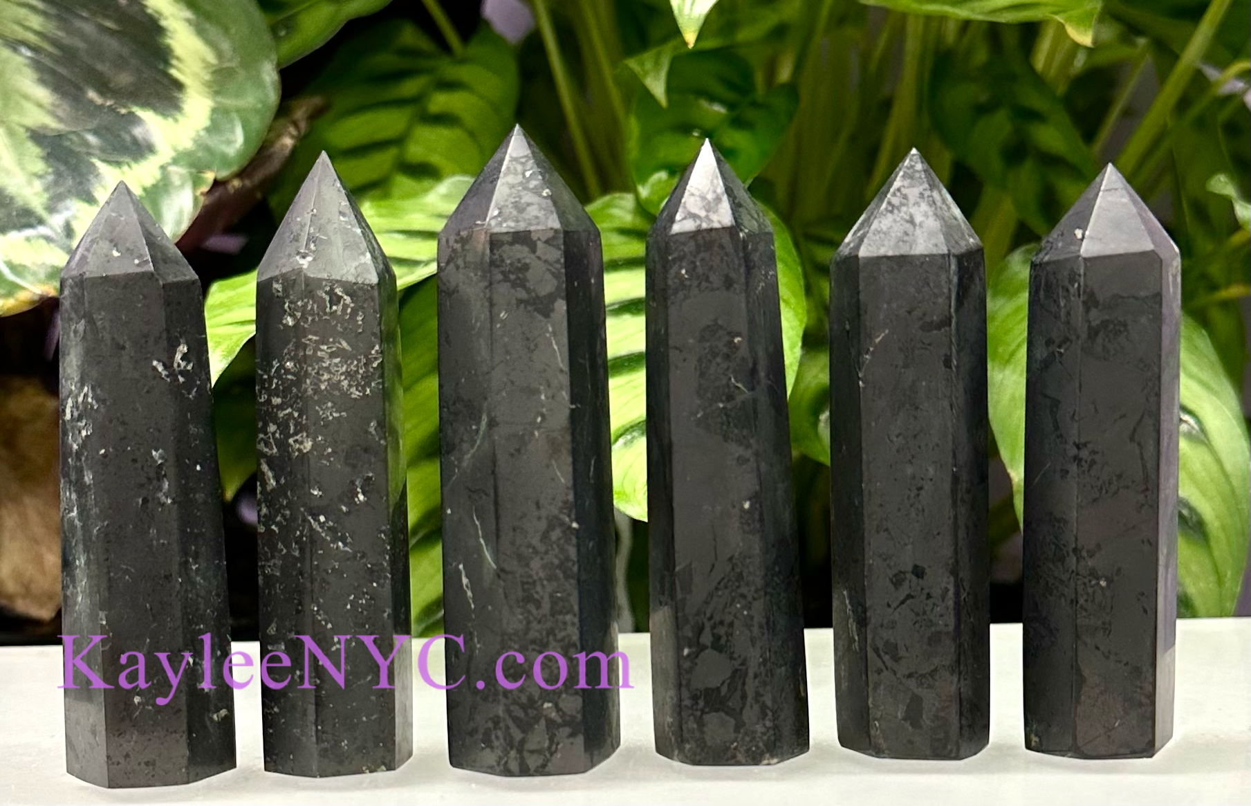 KayleeNYC - Wholesale Spiritual Stone/Crystal - 1 Lb Natural Shungite Obelisk Tower Point healing energy1