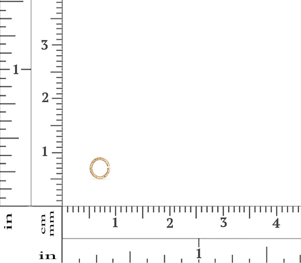 Plazko – wholesale Craft supplies – 14Kt Gold Filled Sparkle 20.5ga 4mm Open Jump Ring - 50pcs/pack1