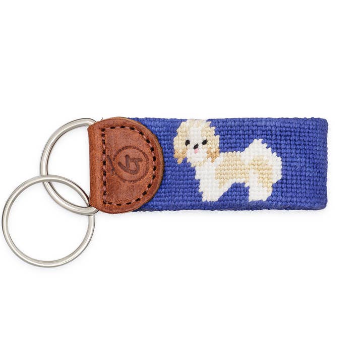 Shih Tzu Needlepoint Keychain for wholesale by Good Threads