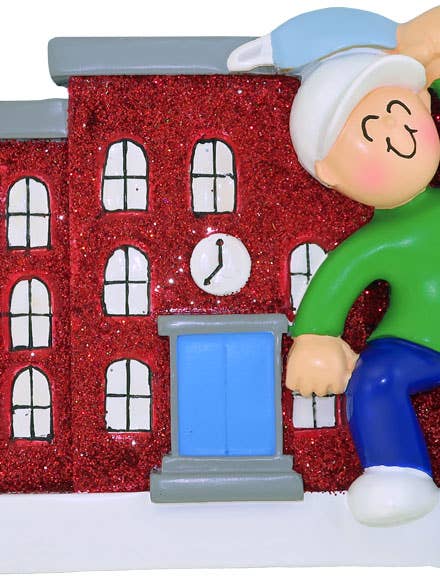 School w/ Child: Male for wholesale by Ornament Central