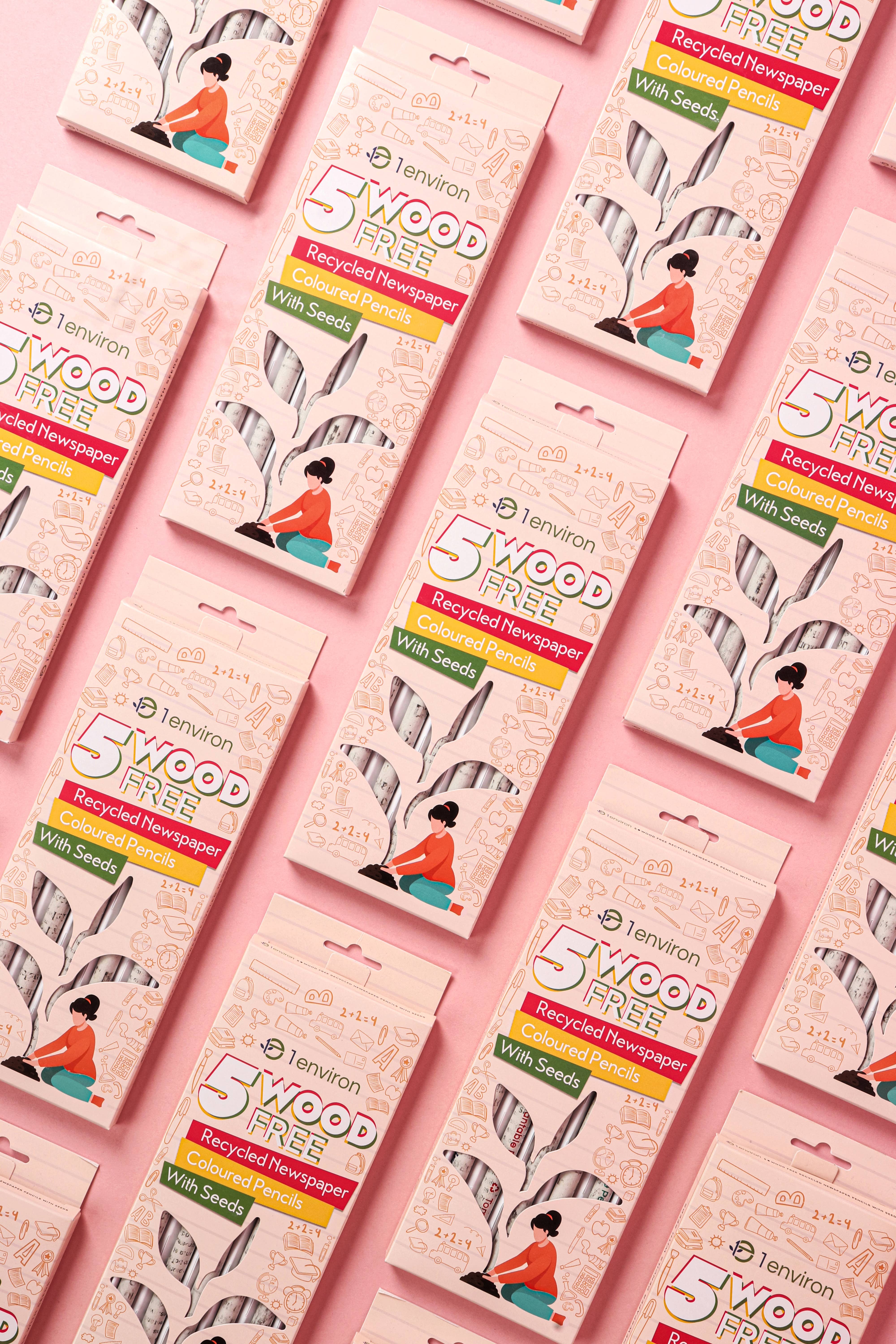 1environ Ltd - Wholesale Colored Pencil - Plantable Recycled & Wood-Free Colour Pencils with seeds3