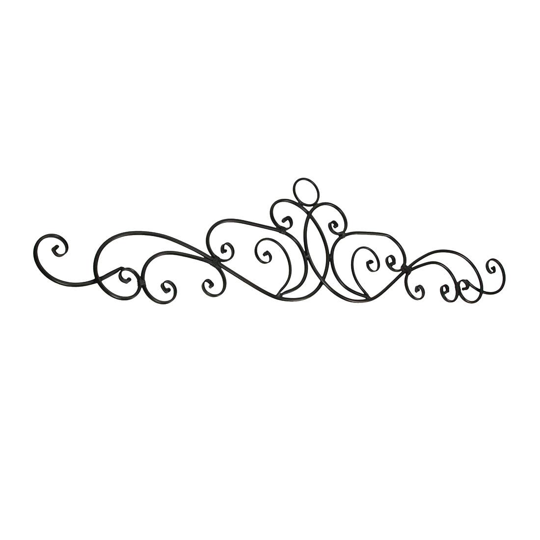 Zeckos – Großhandel 3D-Wandkunst – Dekorativer Bogen zum Aufhängen mit Schriftrollen aus Metall, 54 Zoll1