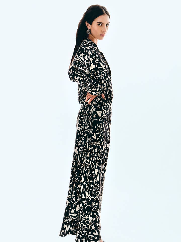 ROBE EN CRÊPE À MOTIFS pour la vente par Brand U