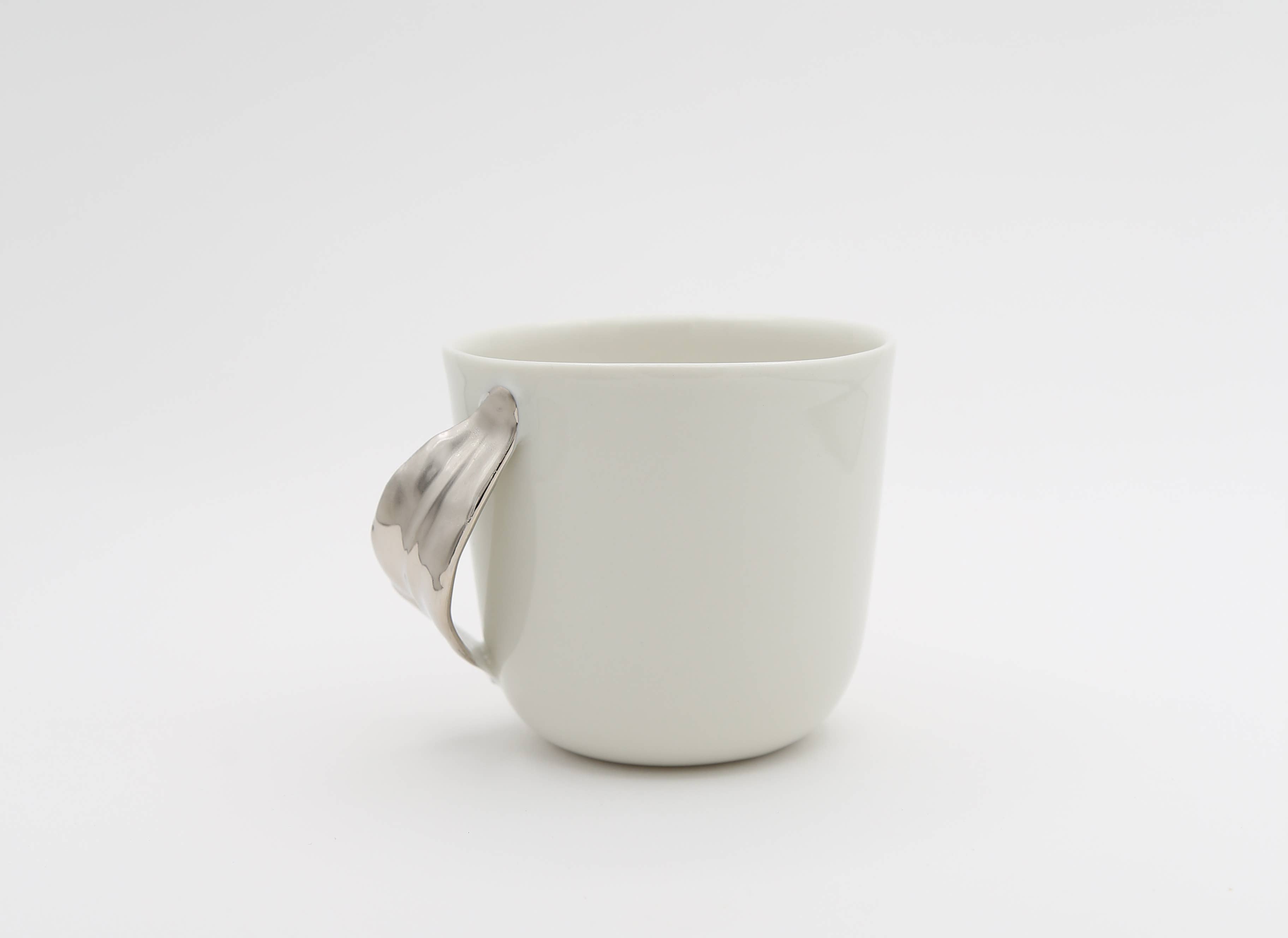 wemakeforms - Wholesale Coffee Mug - Folium Platin - Porcelain Cup