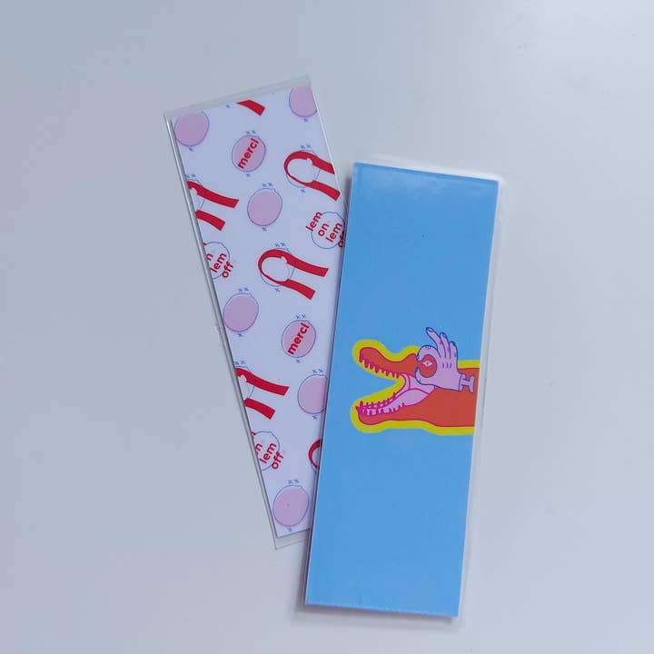 Kleines Lesezeichen mit Krokodil-Illustration für den Großhandel von Lemon.lemoff