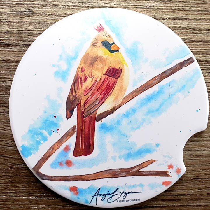 Posavasos de coche Cardinal Sandstone para mujer para venta al por mayor de Angie Bryan Creations