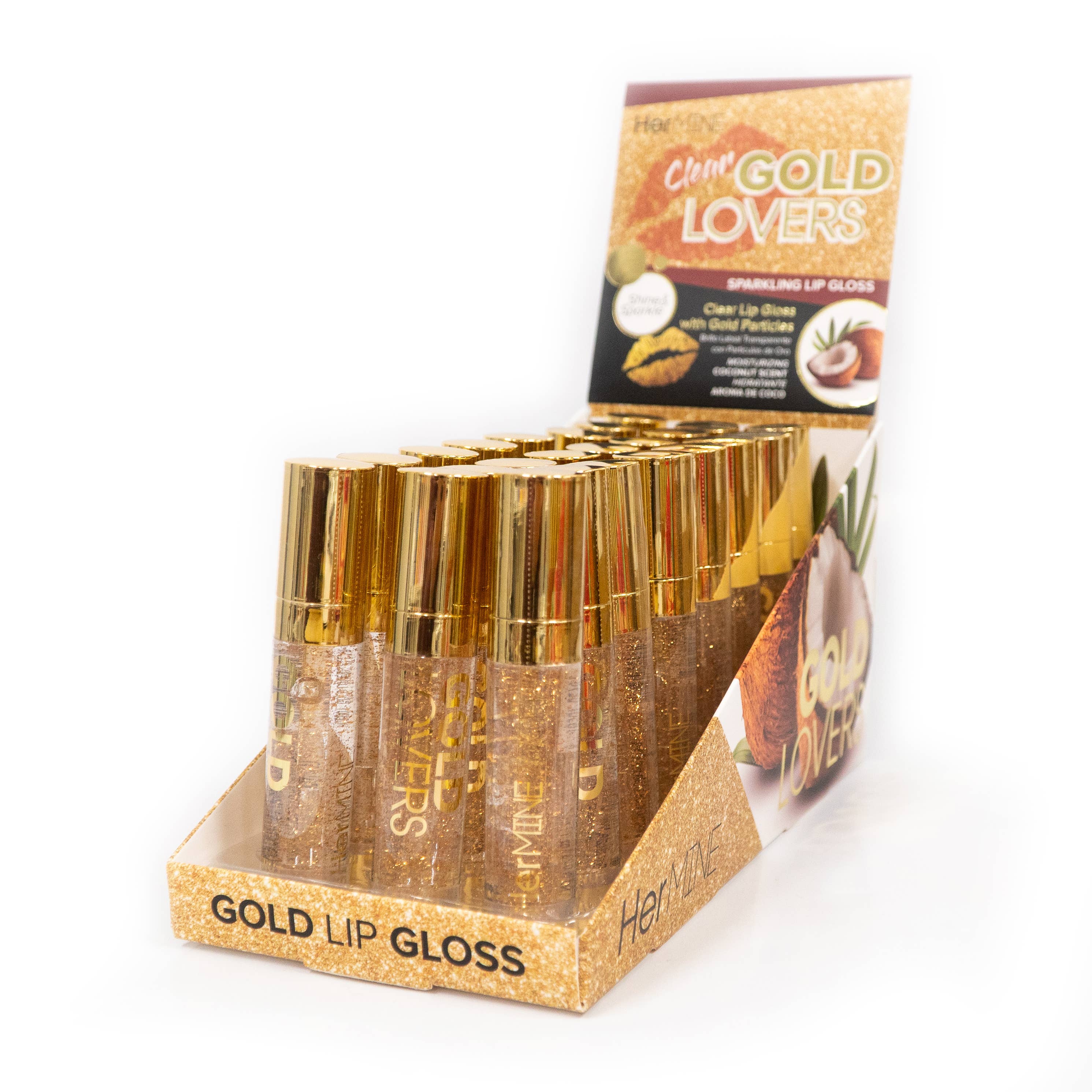 SM Beauty LLC - Wholesale Lip Gloss - Hermine Gold Lovers Sparkling Clear Lip Gloss0