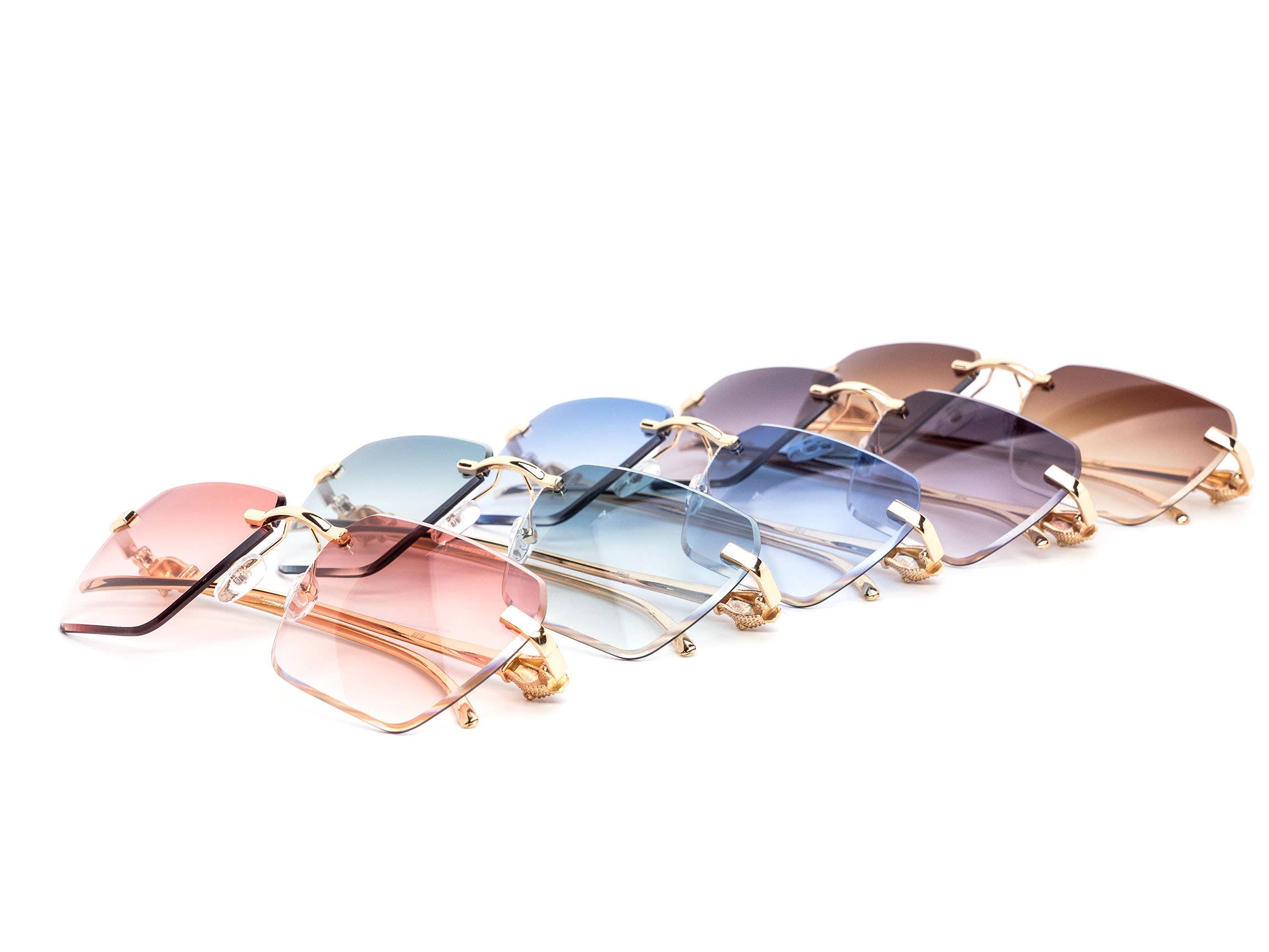 Still Friday - Wholesale Sunglasses - Unisex - Luxury Hexagon Gradient Rimless Sunglasses1