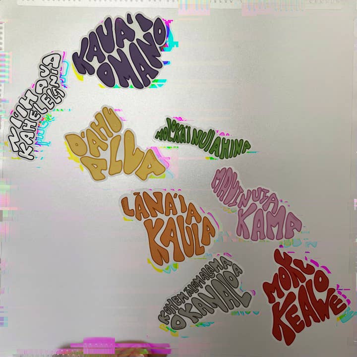 GLTCHGIRL - Wholesale Sticker - nā moku sticker8