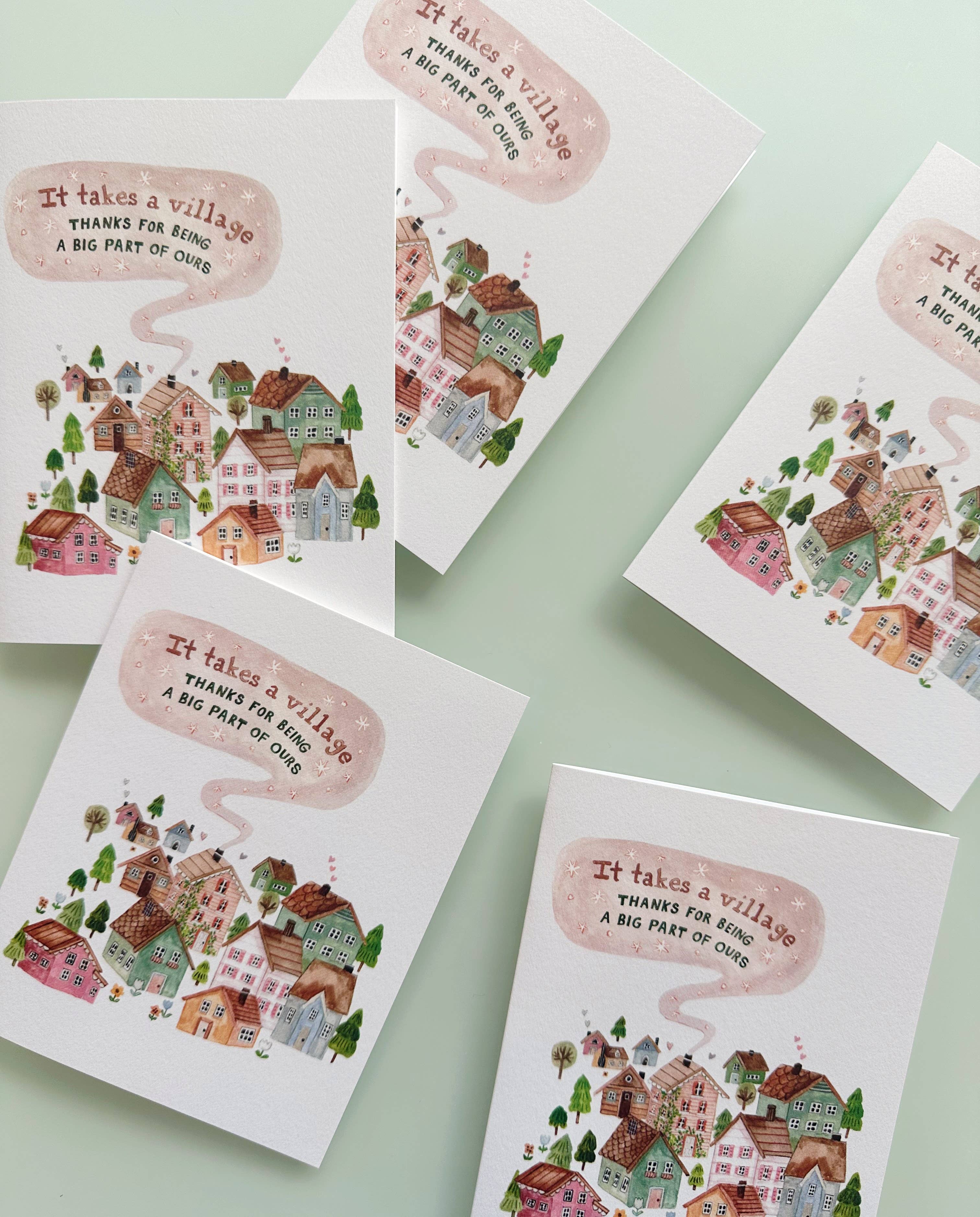 Lana's Shop – Großhandel Dankeskarten – Es braucht ein Dorf LOUIE AWARD FINALIST Grußkarte2