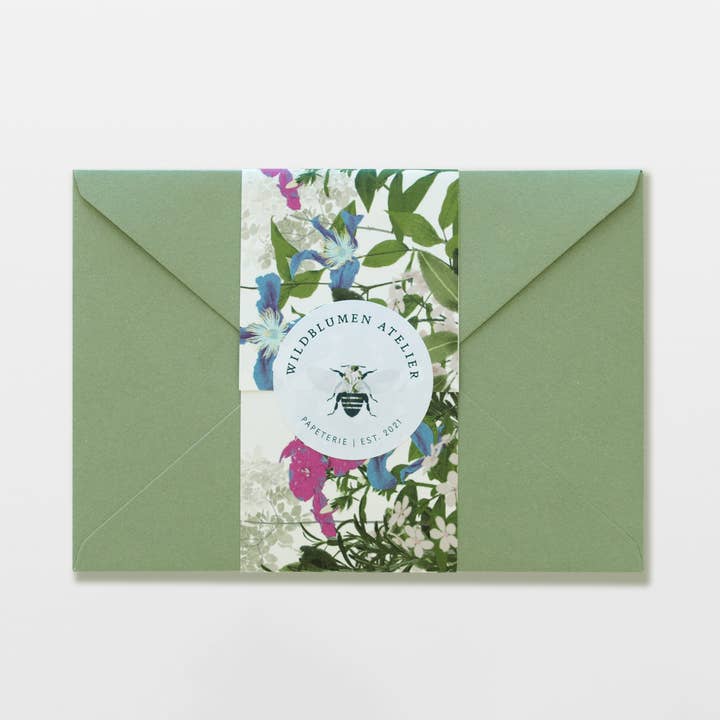 Wildblumen Atelier - Wholesale Envelopes - Set of 10 green sustainable paper envelopes, FSC3