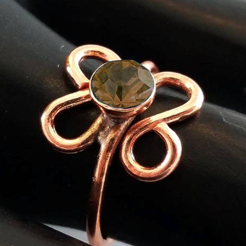 Costello International - Wholesale Cocktail/Statement Ring - Crystal Setting Art Deco Pure Healing Copper Beach Toe Rings2