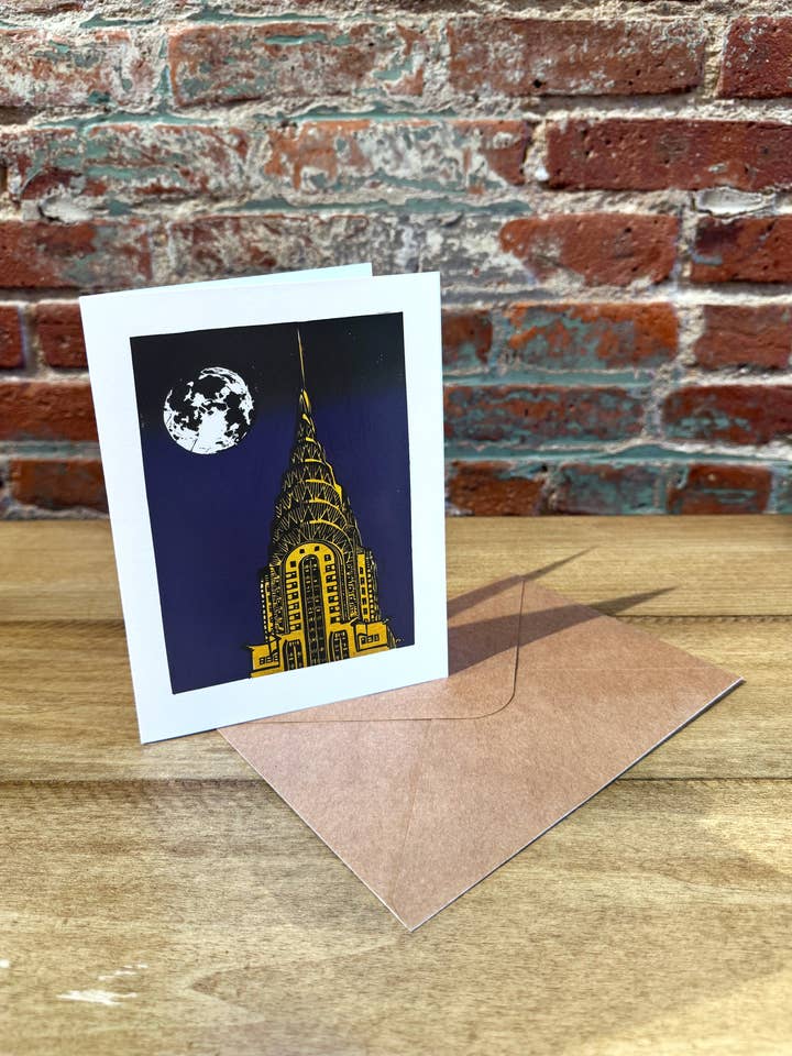 Chrysler Moon Greeting card / Postcard / Art print /Wall Art for wholesale by Francesca Furian