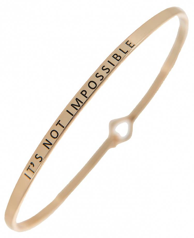 0011 PREMIERE - Wholesale Bangle Bracelet - FR5965 IT'S NOT IMPOSSIBLE_3mm Bangle2