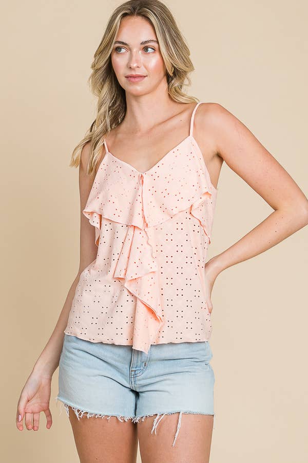 Culture Code - Wholesale Camisole - Women's - CJC1509 - DOUBLE DRAPE RUFFLE CAMI6