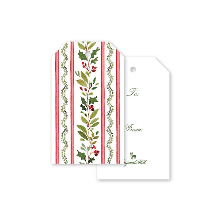 Dogwood Hill - Wholesale Gift Tag - Holly Vine Gift Tags