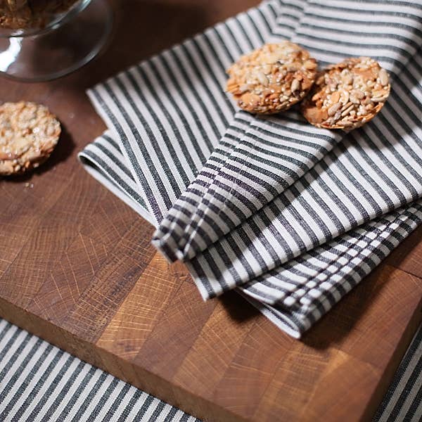 LinenMe - Wholesale Tea Towel - Linen Tea Towels Black Striped Jazz2