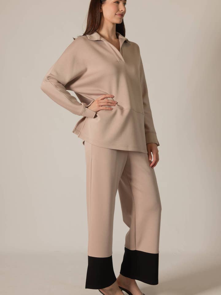 P. CILL - Wholesale T-Shirt - Women's - P. CILL Butter Modal Collared Long Sleeve Top1