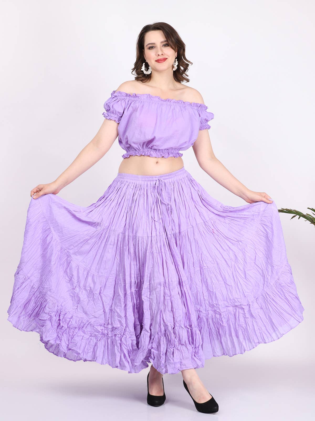 Wevez - Vente Jupe – femme - Jupe Renaissance en coton de 25 mètres de style American Tribal Style25