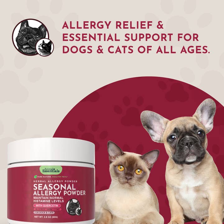 Animal Essentials - Wholesale Pet Supplement - Cat/Dog - Seasonal Allergy Powder + Quercetin | Allergy Support8