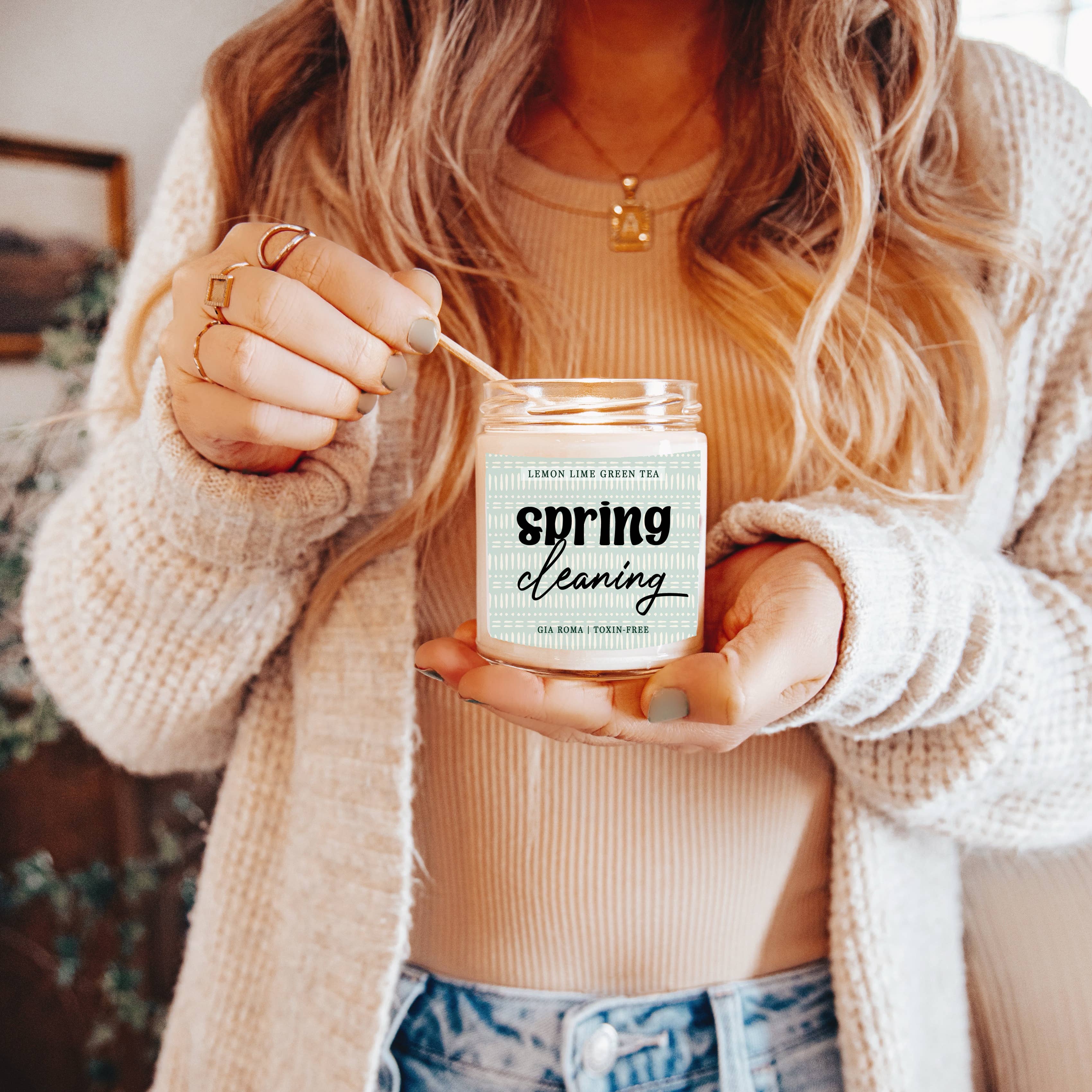 Gia Roma - Vendita all'ingrosso Candela in vasetto - Candele pasquali retrò con graziosi barattoli profumati alla soia primaverile49