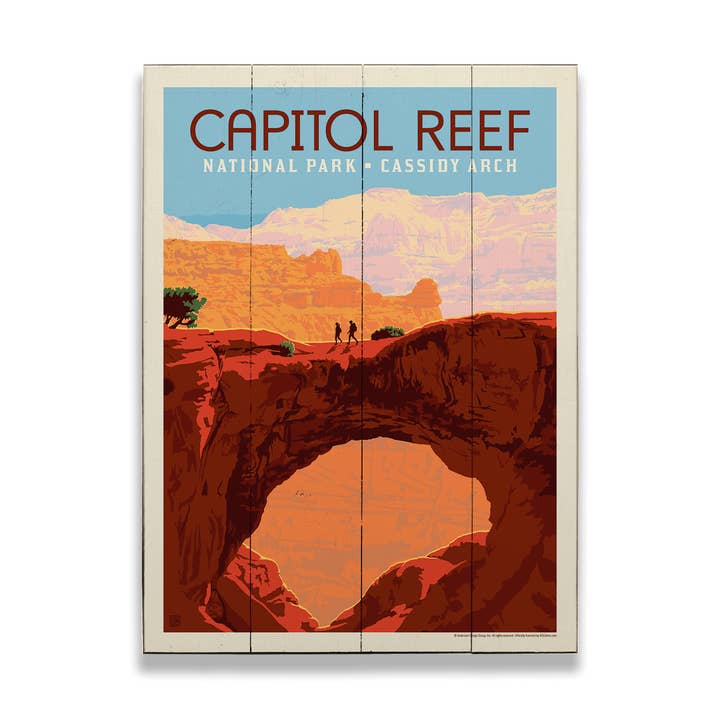 Capitol Reef National Park: Cassidy Arch - Wood & Metal Wall Art for wholesale by Old Wood Signs
