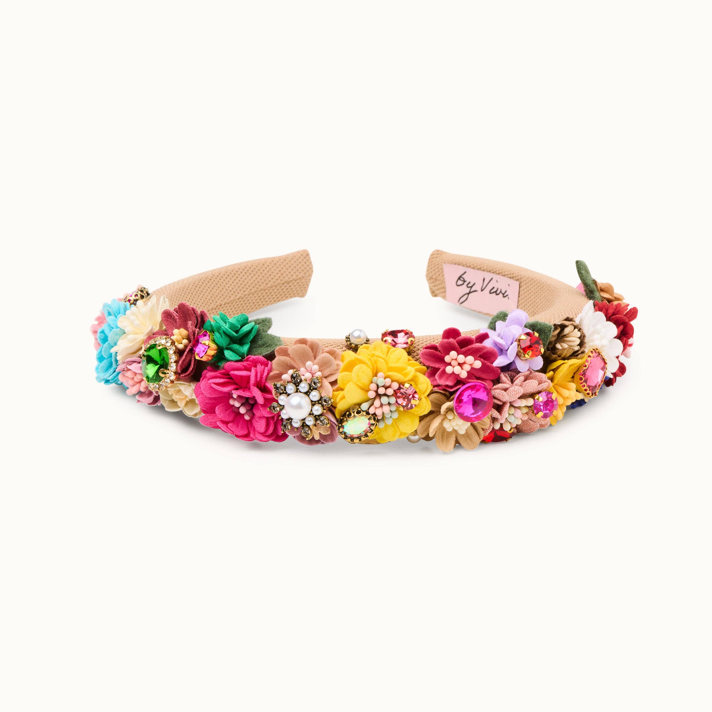 by Vivi. - Wholesale Fashion Headband - Women's - Haarreif Blumen toffee